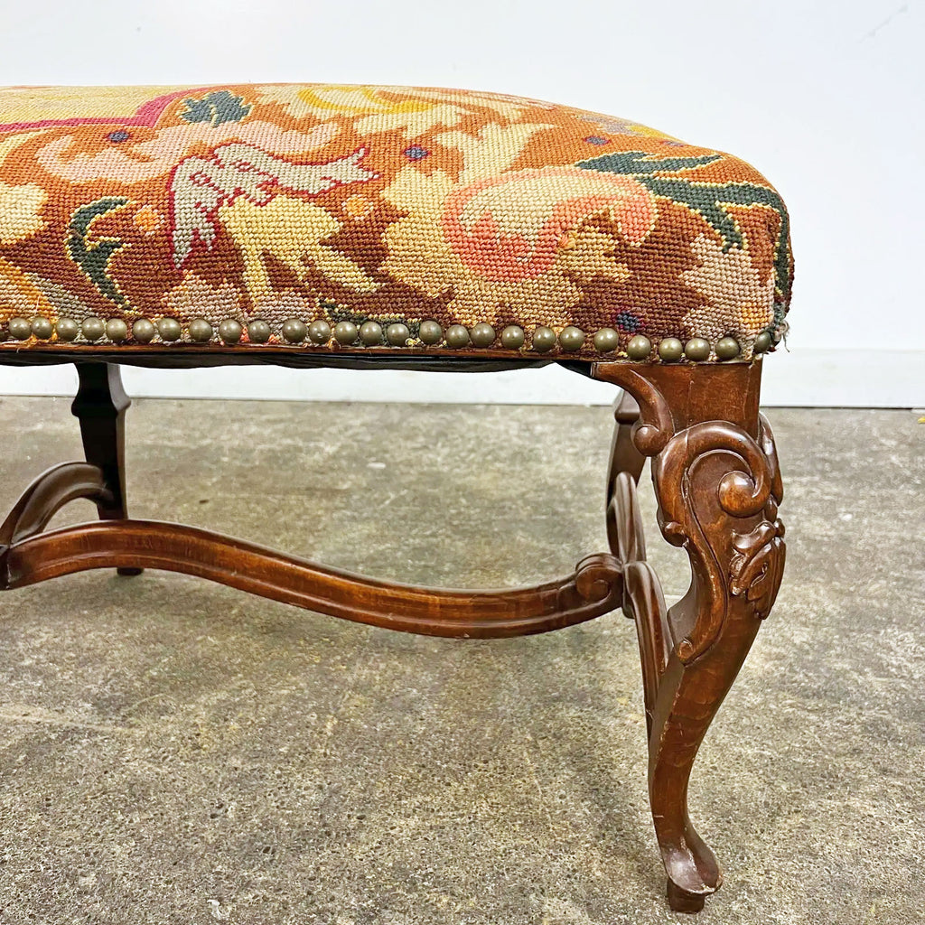 Antique French Style Carved Bench