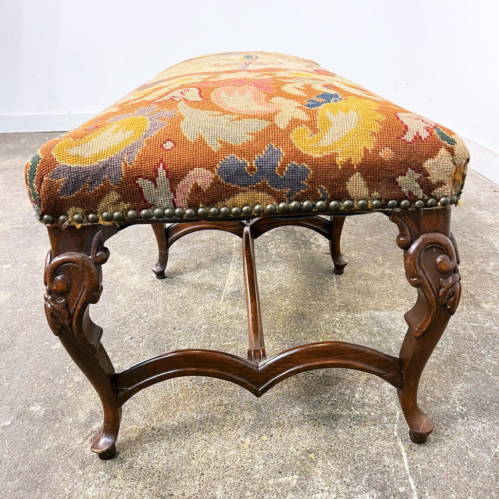 Antique French Style Carved Bench