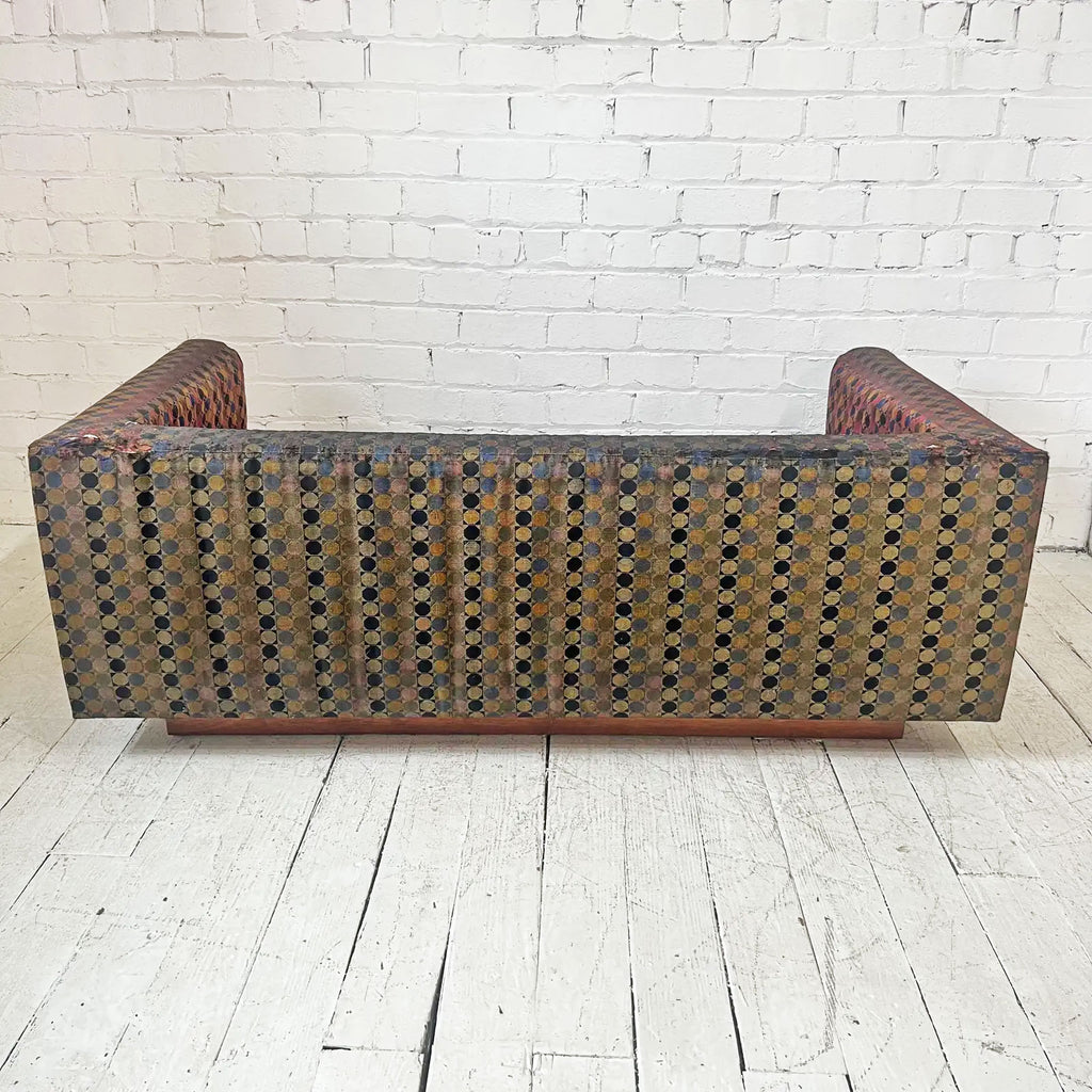 66.5" Edward Wormley for Dunbar Walnut Platform Loveseat