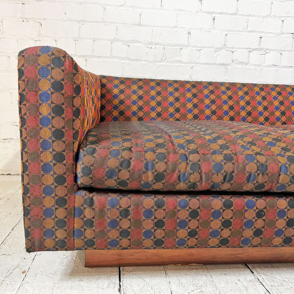 66.5" Edward Wormley for Dunbar Walnut Platform Loveseat