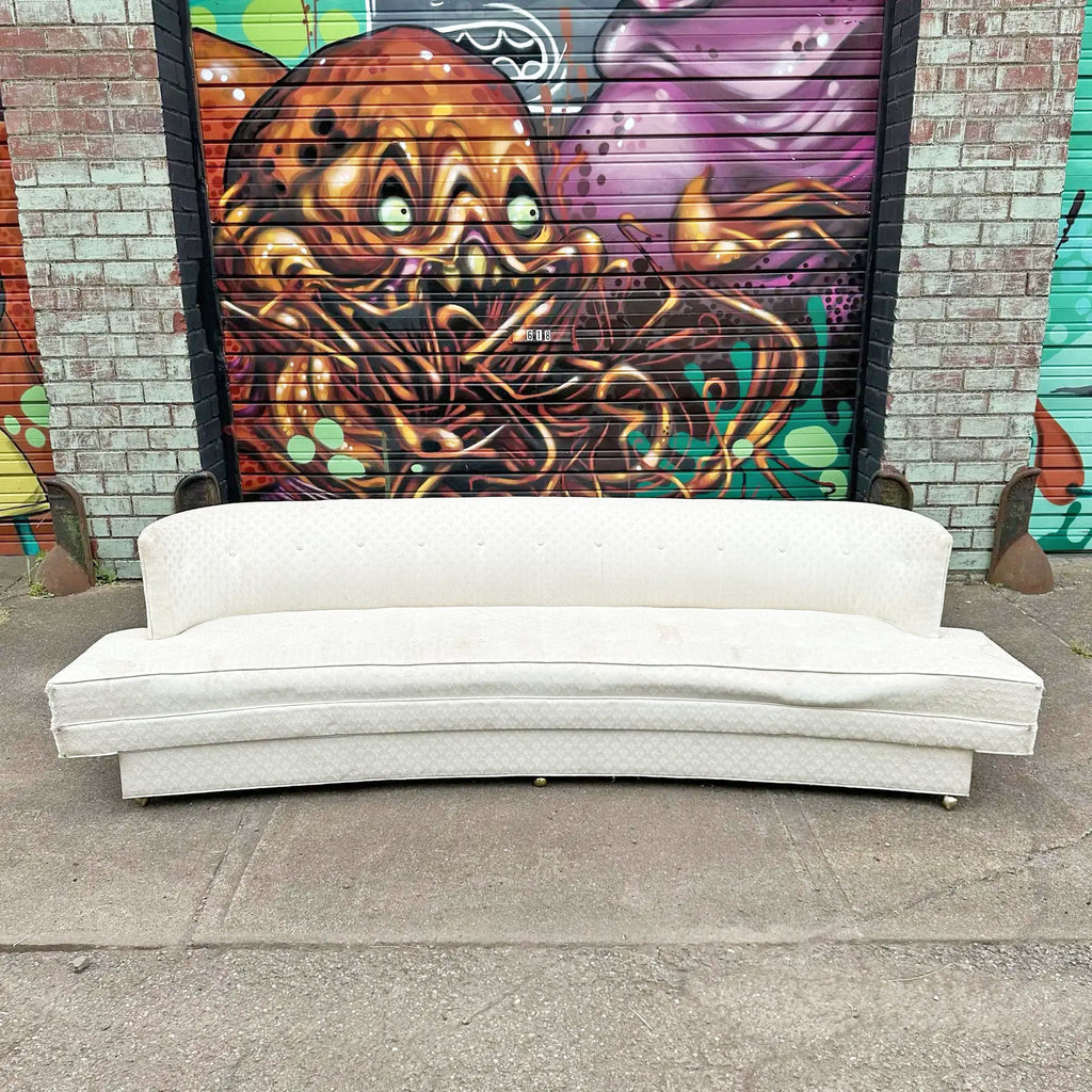 108.25" Curved Harvey Probber Style Sofa