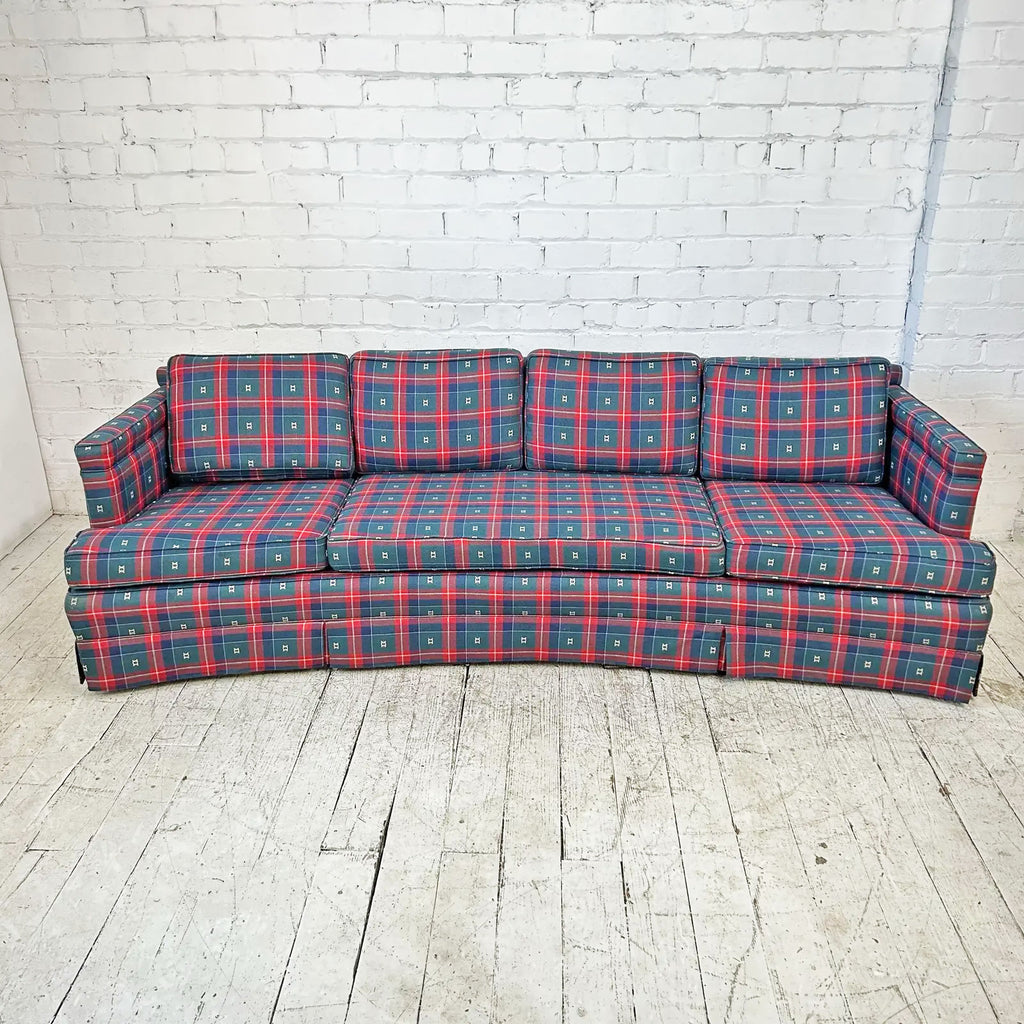 98" Mid-Century Modern Curved Sofa