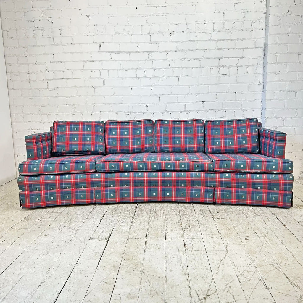98" Mid-Century Modern Curved Sofa