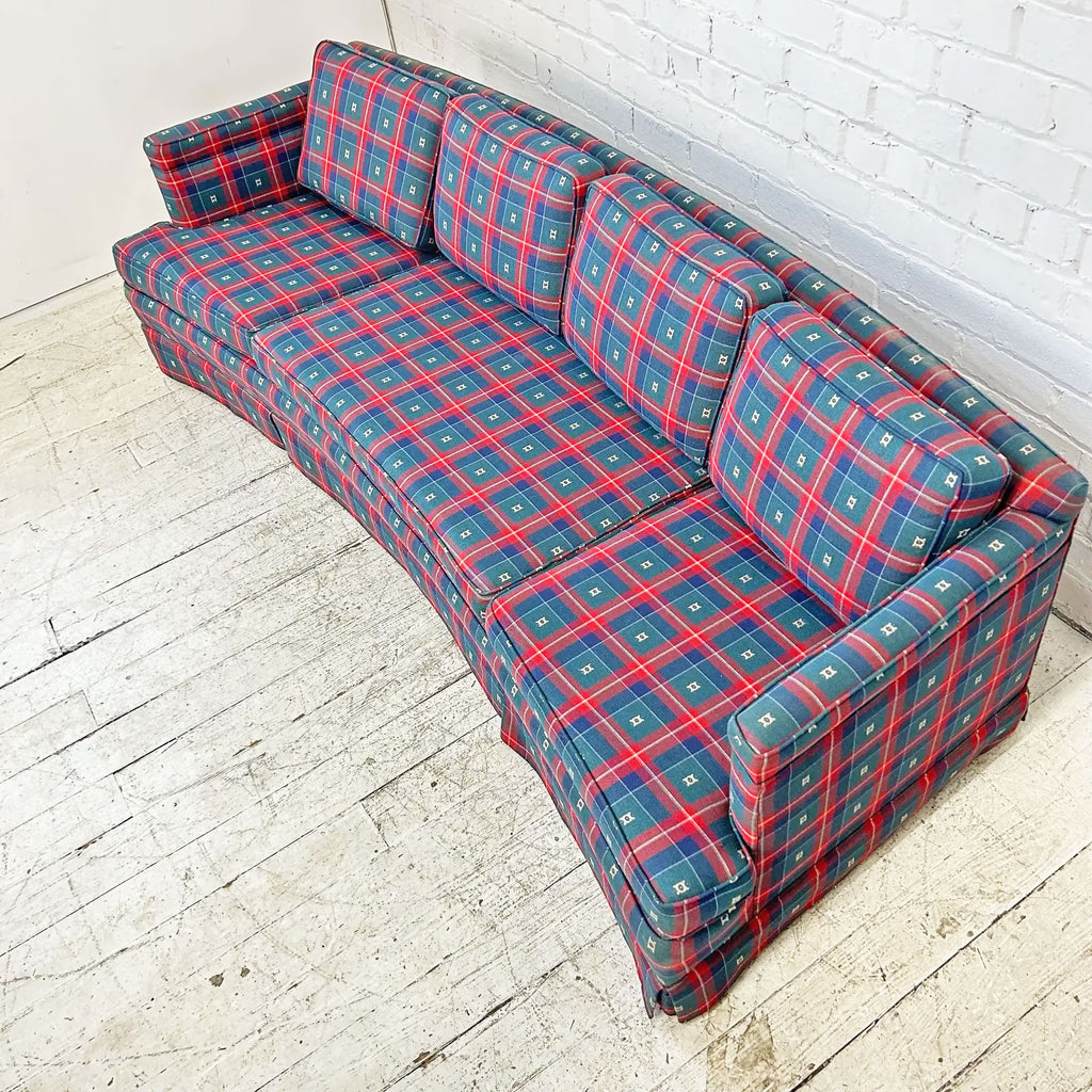 98" Mid-Century Modern Curved Sofa