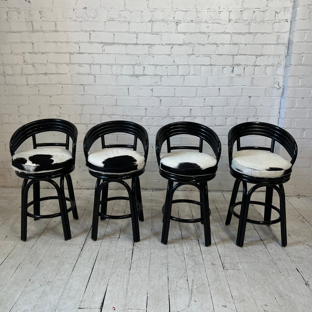 Cowhide barstools (Four)