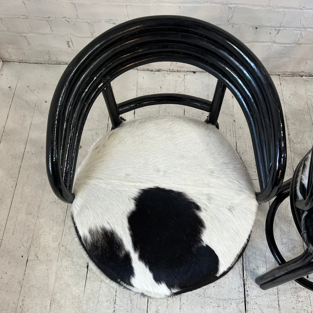 Cowhide barstools (Four)